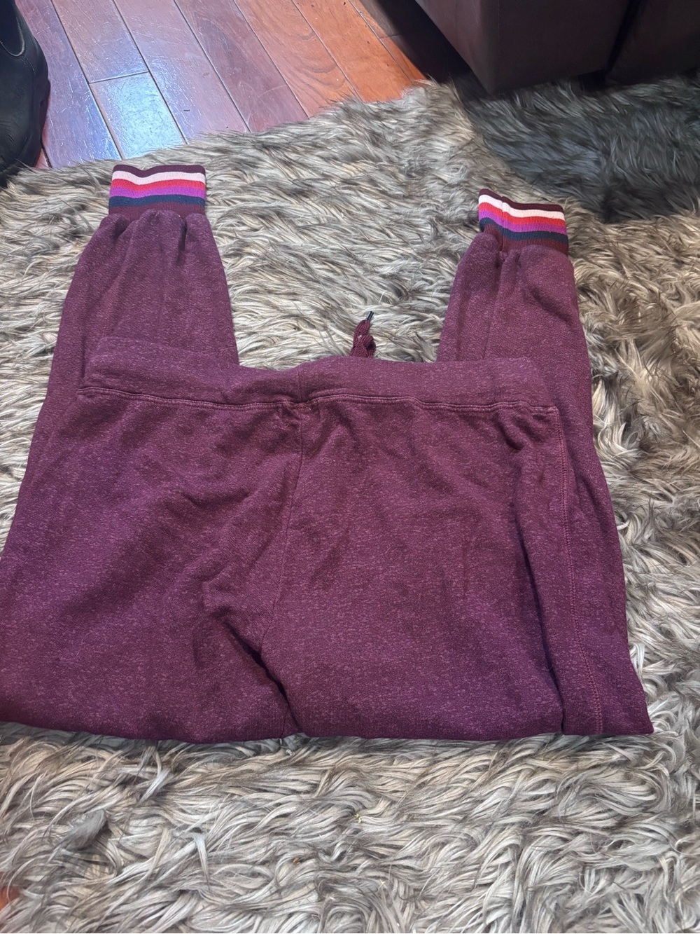 Sundry Multicolour Ribbed Sweatpants in Wine Size Medium Size 2 - Picture 6 of 6